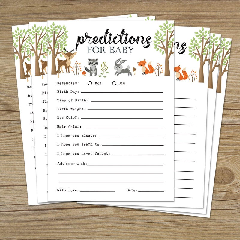 Giftideaworkshop 25 Advice and Prediction Cards for Baby Shower Game, New Mom and Dad Card for Girl or Boy Babies, New Parents, Fun Gender Neutral Shower Party Favors - Image 5